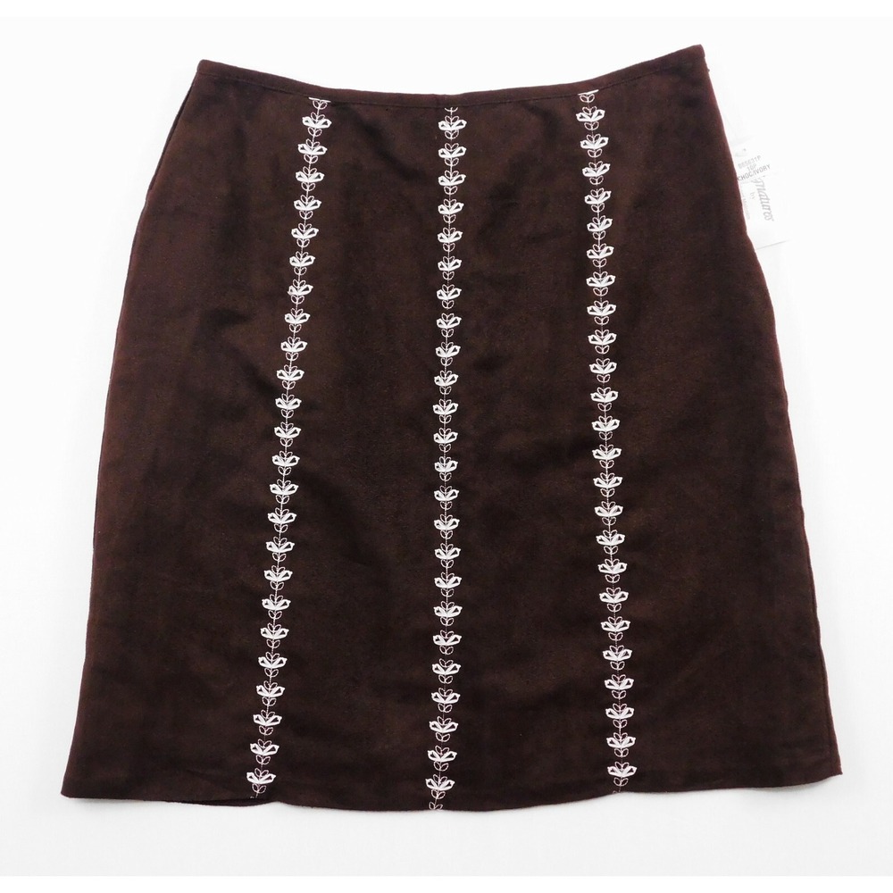 Richard Malcolm Women Skirt, Size 10P, Brown, 100% Polyester‎